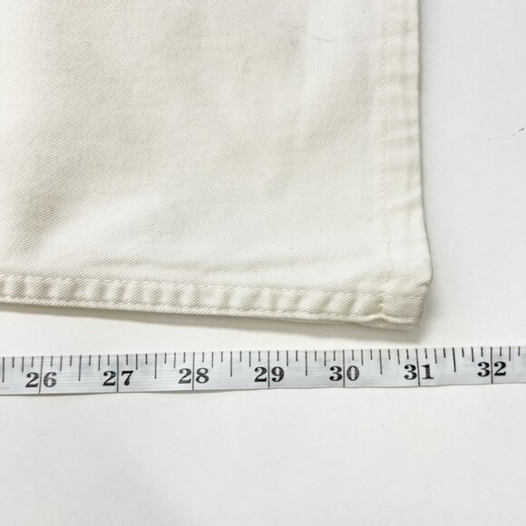 Juicy Couture Jeans Women's Size 31 Off White Flared Leg Boot Cut Rigid Denim - Picture 10 of 14